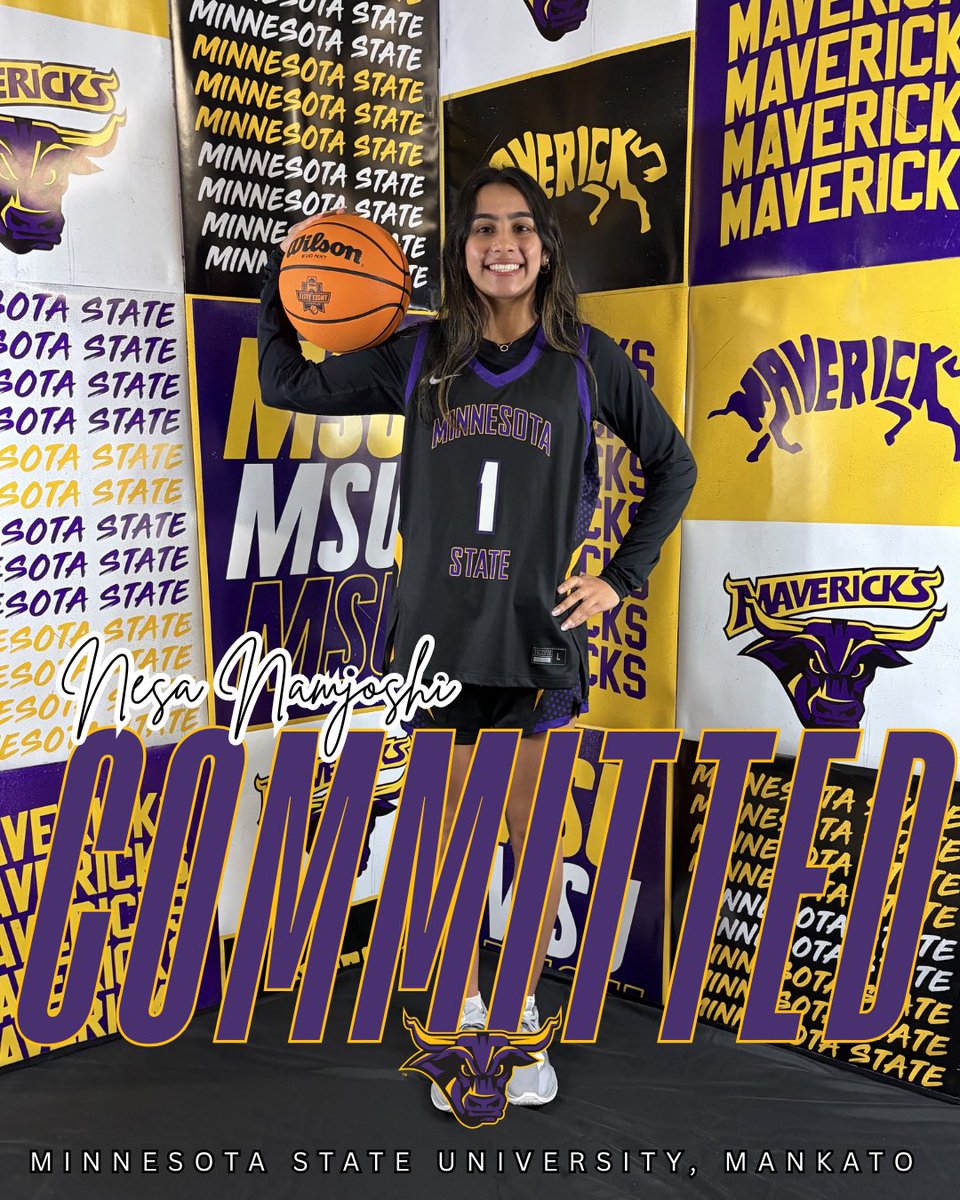 EPGirlsHoops's tweet photo. Excited to announce that one of our own will continue her academic and athletic journey at Minnesota State University, Mankato with the Mavericks! 💜💛 #Committed https://t.co/qswyRuSoqp