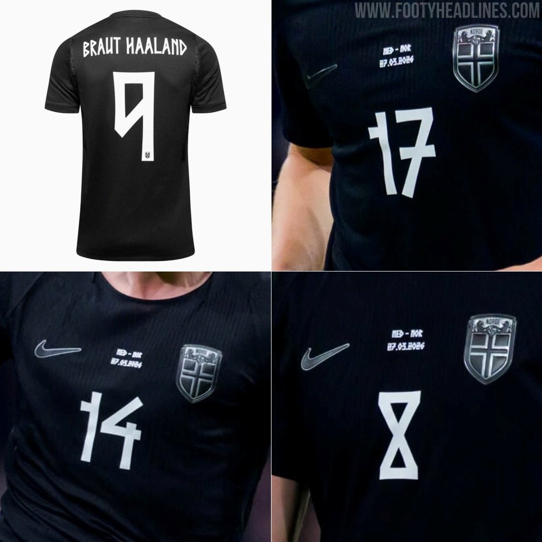 Donramonfc1's tweet photo. Um fato curioso da fonte dos uniformes da Noruega é que eles são inspirados em runas vikings. https://t.co/CvOSwYyxFQ