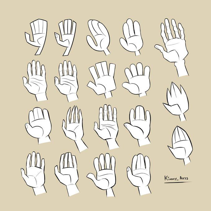 designatmo's tweet photo. Hand shape can say a lot about a character before you even add details https://t.co/fRBcYo3gJP