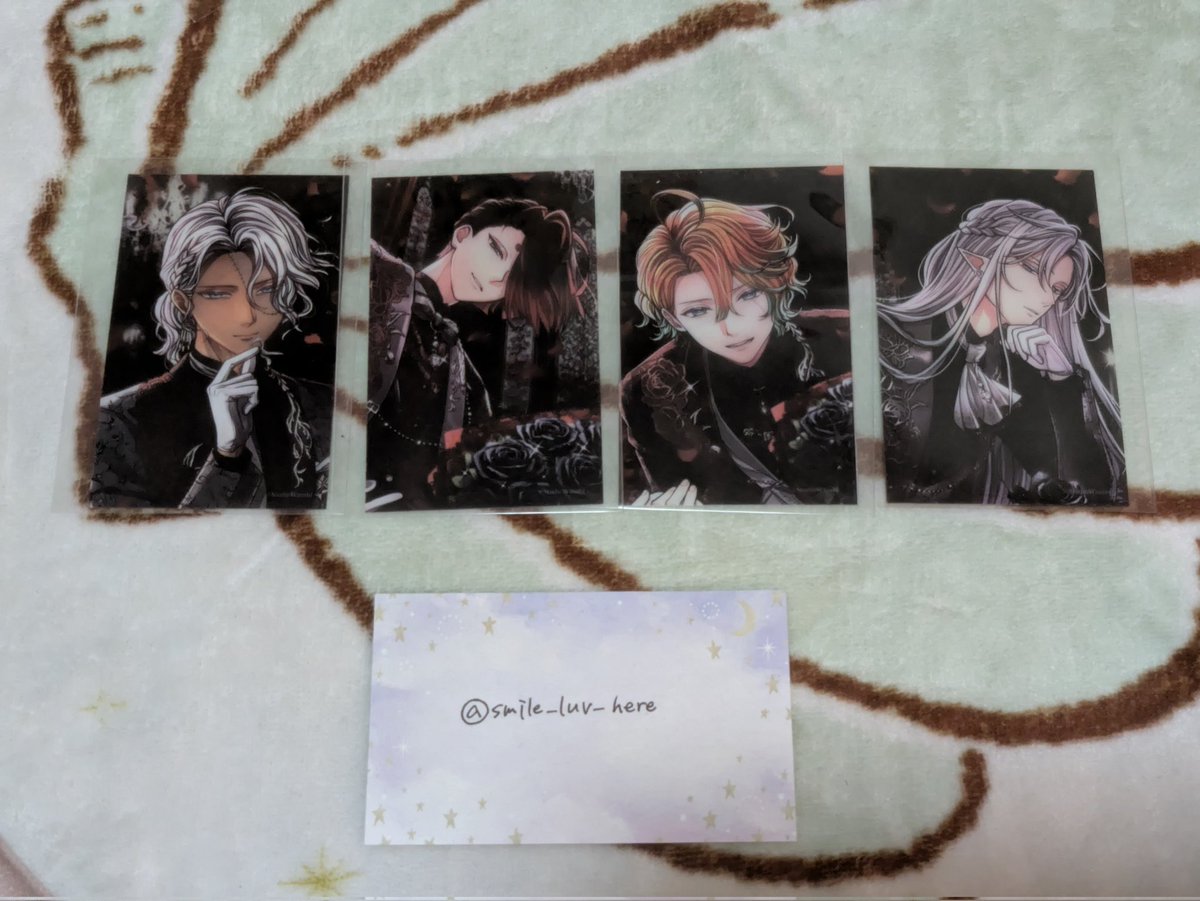 smile_luv_here's tweet photo. 悪魔執事と黒い猫 あくねこ SSR クリアカード クリカ ジュンブラ 交換

【譲】ミヤジ、ユーハン、テディ、シロ
【求】フェネス

★1枚～可
★郵送交換希望

お気軽にお声がけください🌼*･ https://t.co/HbFUIn8uqj