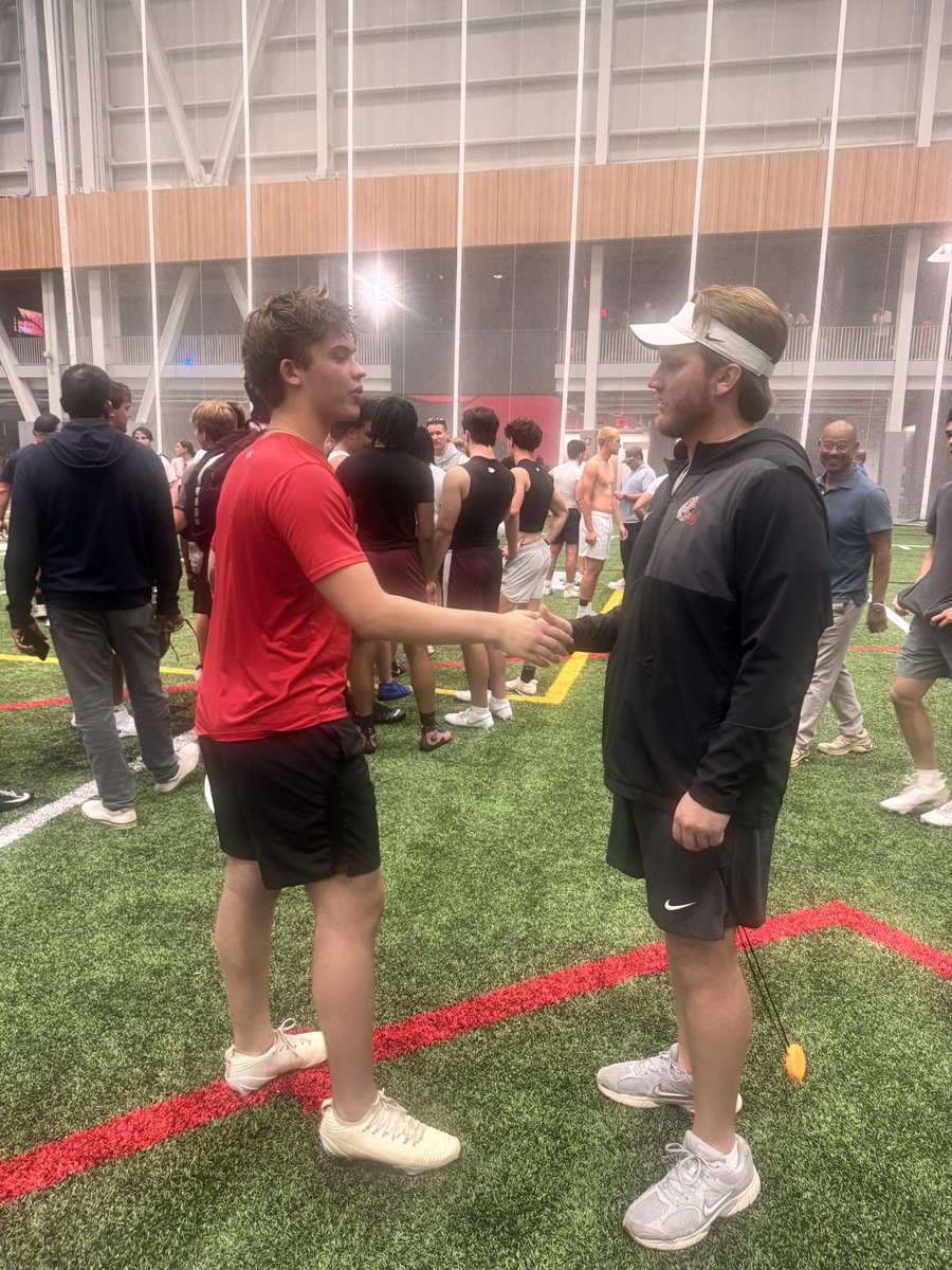Rafi_Rabins's tweet photo. Had an amazing time competing at the @BrownU_Football camp. Learned lots of new great things! Exited to keep building my relationship with the coaching staff!!! @BrownHCPerry @coach_jonke @CoachW_Edwards 

@JonathanWholley @AOF_Football https://t.co/OqfCYyuNKE