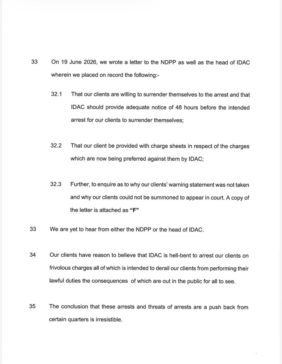Abramjee's tweet photo. Lawyers representing Lt-Gen Dumisane Khumalo, Maj-Gen Lushaba, Maj-Gen Madondo and Maj-Gen Lekalakala have lodged a formal complaint against the Investigating Directorate Against Corruption (IDAC) and written to the Minister of Justice regarding the handling of their criminal case.

The complaint relates to the case currently before the Pretoria Magistrate’s Court. 

The four senior police officers were arrested by IDAC on 26 June 2025 on allegations that they conspired to provide a gratification through the appointment of Brigadier D. Mokwele and, alternatively, misrepresented information contained in Mokwele’s curriculum vitae.

In their complaint, the officers’ legal team challenges the basis of the prosecution, arguing that the charges stem from actions taken while serving on an interview panel appointed by then Acting Deputy National Commissioner Lt-Gen Nkhua. 

The lawyers have requested scrutiny of IDAC’s conduct and the manner in which the investigation and prosecution were pursued.

Last week, IDAC held back on arresting Generals Khumalo and Madondo after they were summoned to the Brooklyn Police Station in Pretoria.  

“Our clients and ourselves are available to discuss this matter with the Minister of
Justice and Constitutional Development to give full and further details should the
Minister of Justice and Constitutional Development so require,” says the letter. 

@pule_jones