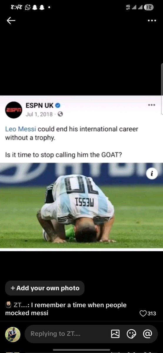 emperorgiggy's tweet photo. @ESPNUK Remember in 2018 when you said this about my goat 🥲 now dont tweet here hyping him up yet when he was down you guys kept on traumatizing him https://t.co/xmRMez5RPj