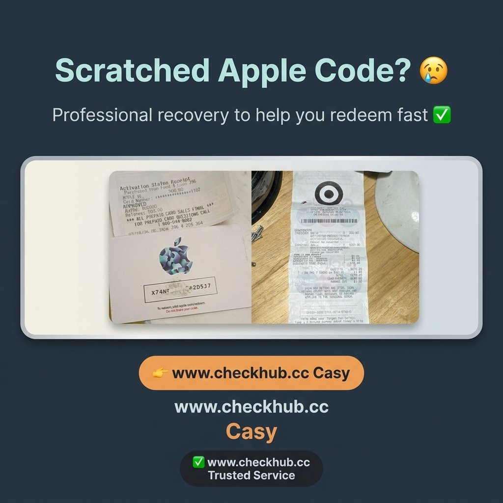 Aaron_t219's tweet photo. Scratched Apple Code? 😢

Scratched code feels stuck 😢. We help recover and restore it safely 🔍

👉 https://t.co/vjc3QrEqAX Casy
🏢 https://t.co/vjc3QrEqAX
📱 Casy https://t.co/ZqgxNzDUfz