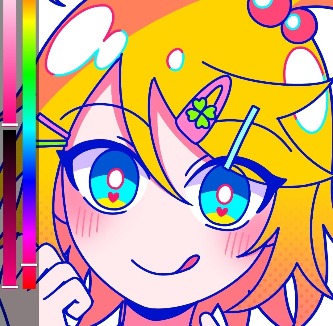 絵の途中経過！かわいいリンちゃんの予定🍀 来月にはあげたいな〜