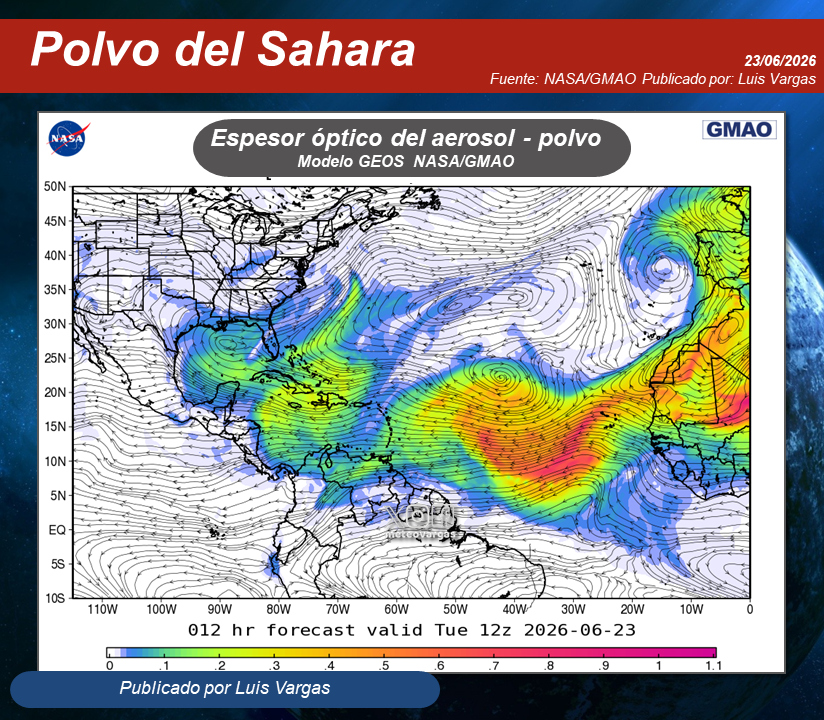 Meteovargas's tweet photo. #23Jun Capa de polvo sahariano limita la formación generalizada de nubes de evolución sobre buena parte del país (fig.1). No obstante, una onda tropical que está llegando al este de Venezuela y la actividad de la Zona de Convergencia Intertropical (fig.2), favorecerán nubosidad con lluvias moderadas y algunas estarán acompañadas de descargas eléctricas, en la región Guayana, sur y este de Monagas. Lloviznas o chubascos aislados en horas vespertinas o nocturnas en sectores de Sucre, Anzoátegui y Guárico. Asimismo, se espera que llueva en el sur de Zulia, en áreas de los Andes, suroeste de Barinas y sur de Apure. Las precipitaciones que se pudieran generar en el resto del territorio nacional serán más dispersas y ocasionales.