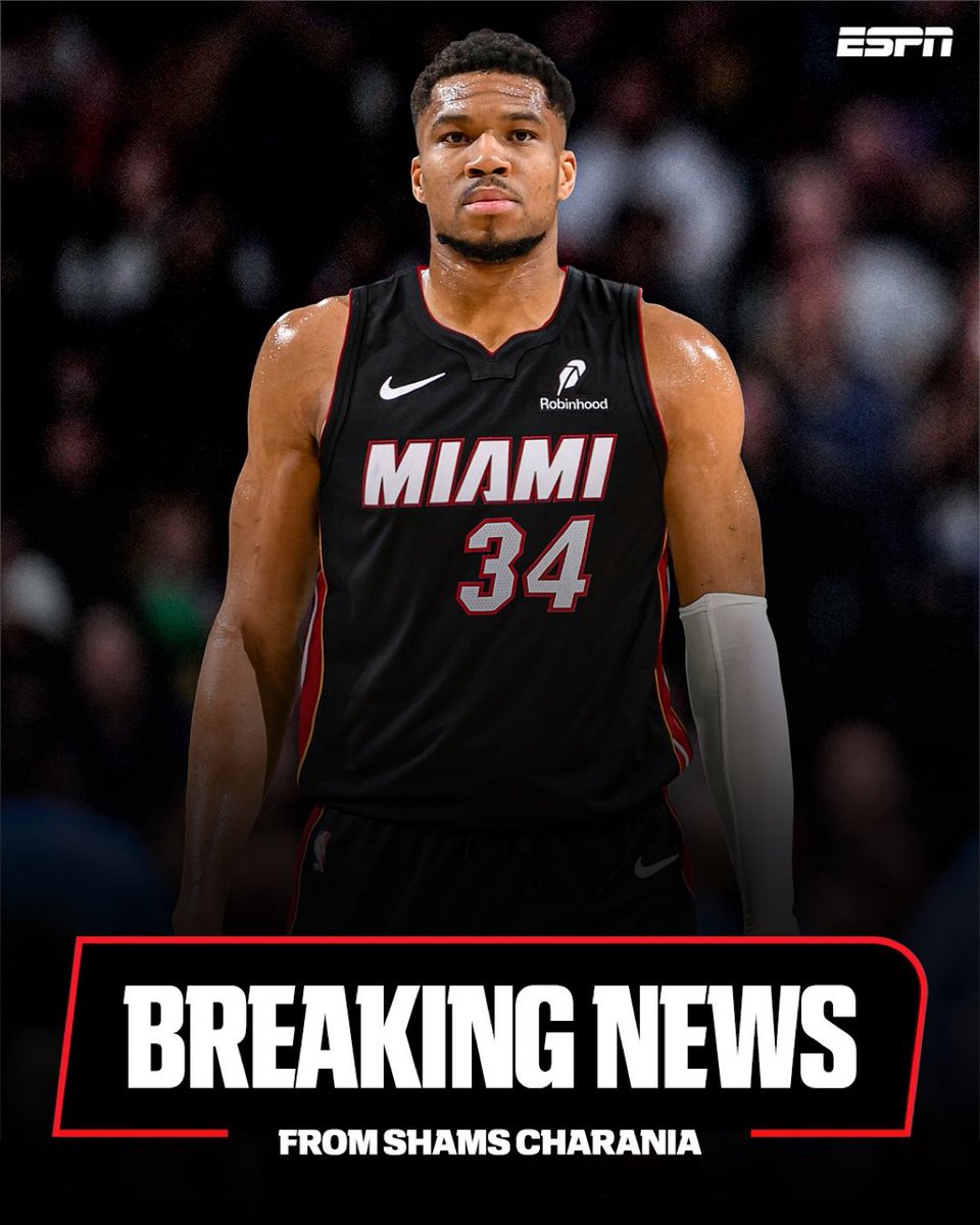 TheMacDaddyShow's tweet photo. 🚨 BLOCKBUSTER ALERT: The Greek Freak is Miami-bound! Giannis Antetokounmpo (and Bobby Portis) traded from the Bucks to the Heat for Tyler Herro, Kel'el Ware, Jaime Jaquez Jr., Kasparas Jakucionis, 3 first-round picks (incl. No. 13), a pick swap &amp; a second-rounder. https://t.co/QhRKN0J6t7