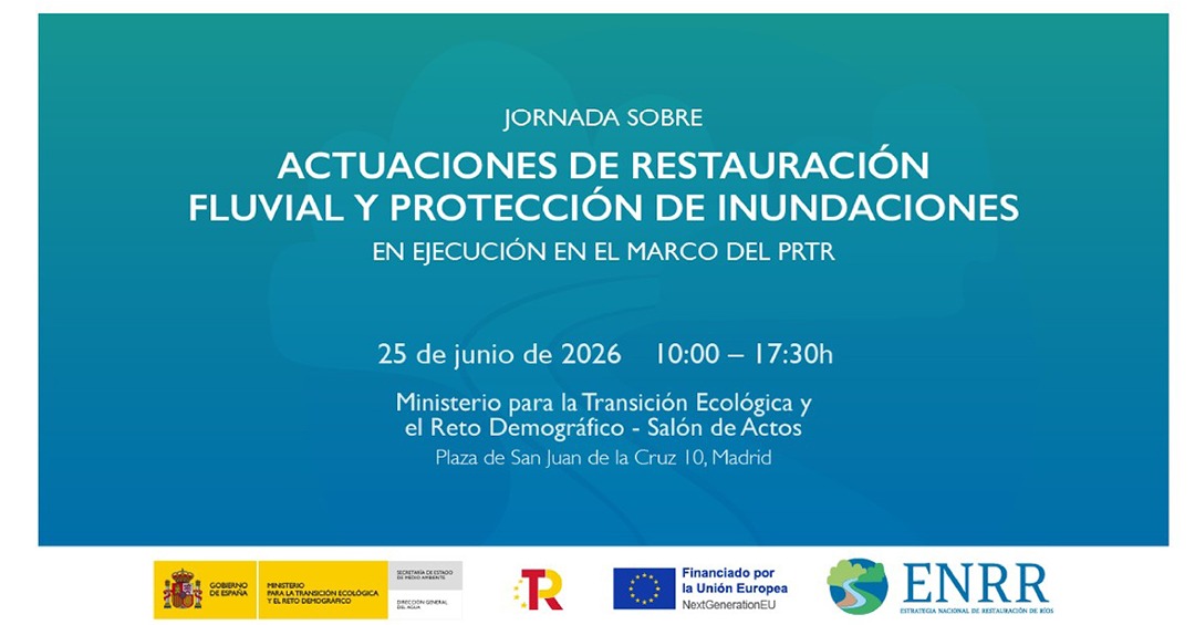 FBiodiversidad's tweet photo. 🌿 Restaurar los ríos es invertir en biodiversidad, resiliencia y adaptación climática.

El 25 de junio a las 10h sigue #EnDirecto la jornada del @mitecogob sobre actuaciones de restauración fluvial y protección de inundaciones en el marco del @P_Recuperacion.

Más info 👇