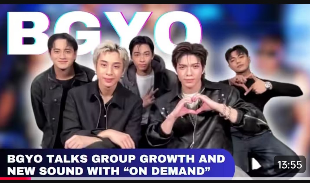 BGYOTeamyouTube's tweet photo. Watch on how BGYO reflects on evolution as artists with new EP 'On Demand'

Stream here: https://t.co/kk420Fxp8q

#BGYO_OnDemandEP 
#BGYO @bgyo_ph https://t.co/E0qrP1L5I7