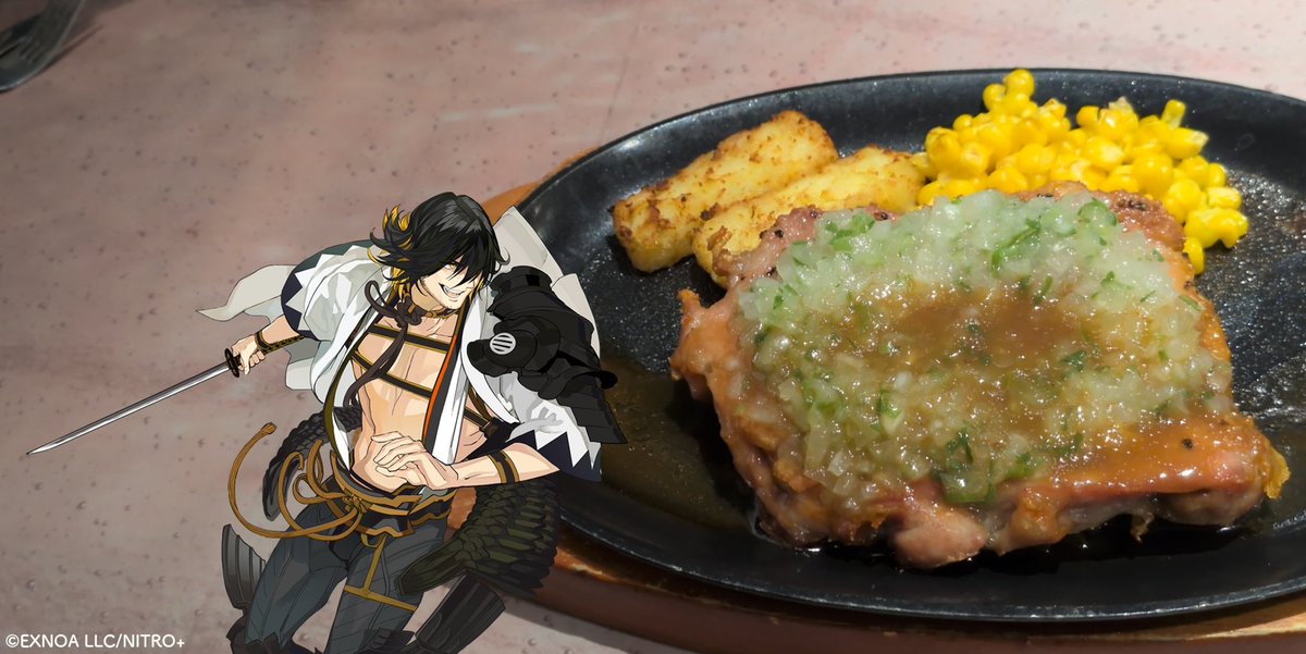 Vfs0C's tweet photo. 長曽祢がチキン切ってくれるらしい https://t.co/oWnLavRovc