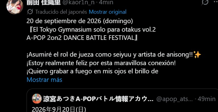 Rayousoro's tweet photo. kaori es oficialmente ya de la élite del anisong

ES LA MEJOR! https://t.co/fluMNXFk8Z
