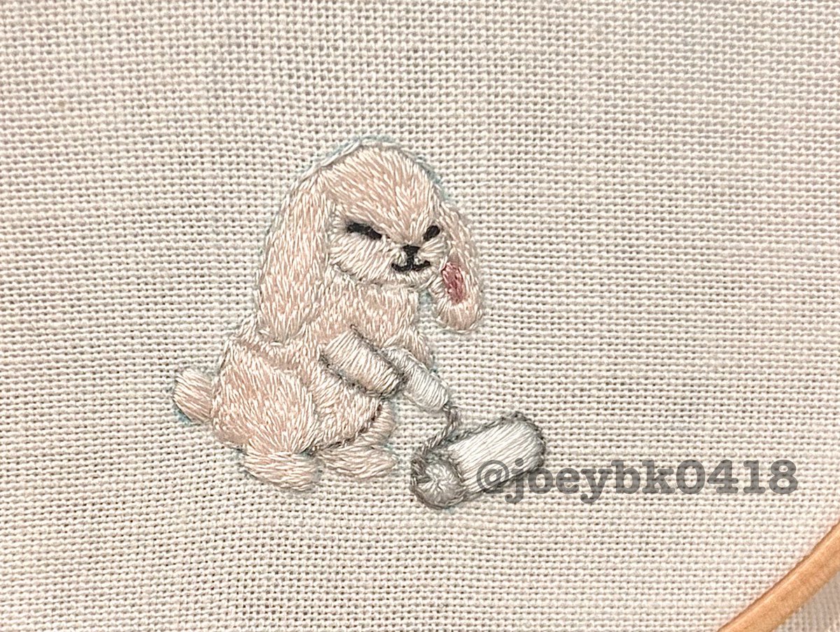 joeybk0418's tweet photo. アラフォーおじさんの刺繍生活🪡

コロコロ楽しいうさぎ

ウォーターマークはコロコロしないでね https://t.co/EterMRfZVt