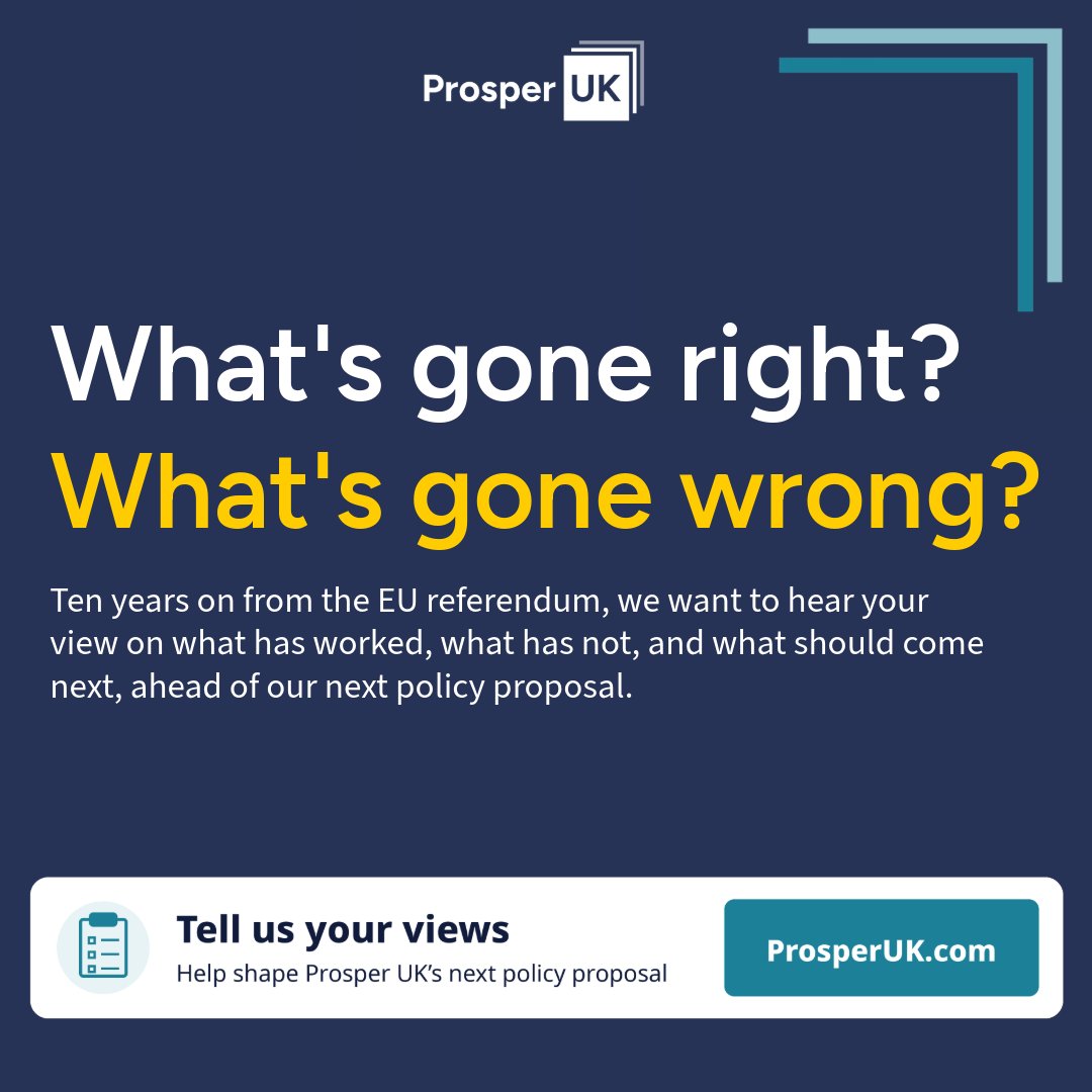 andy4wm's tweet photo. Ten years on from the EU referendum, the UK needs a serious debate about its future relationship with Europe.

This is Prosper UK’s next policy proposal, and we want your views to help shape it.

Please take the survey: https://t.co/quXTlx4qmL https://t.co/cMTfP8etCX