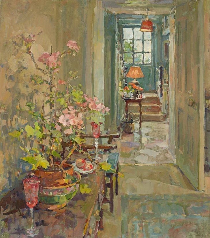 HWarlow's tweet photo. Sue Ryder 
This stone floor will be perfect in the heat.  
Stylish yet homely comfortable rooms 
Fab palette . Been posting her work for ages. Always pleases me.  Calming and pretty https://t.co/kt4L2IxYN2