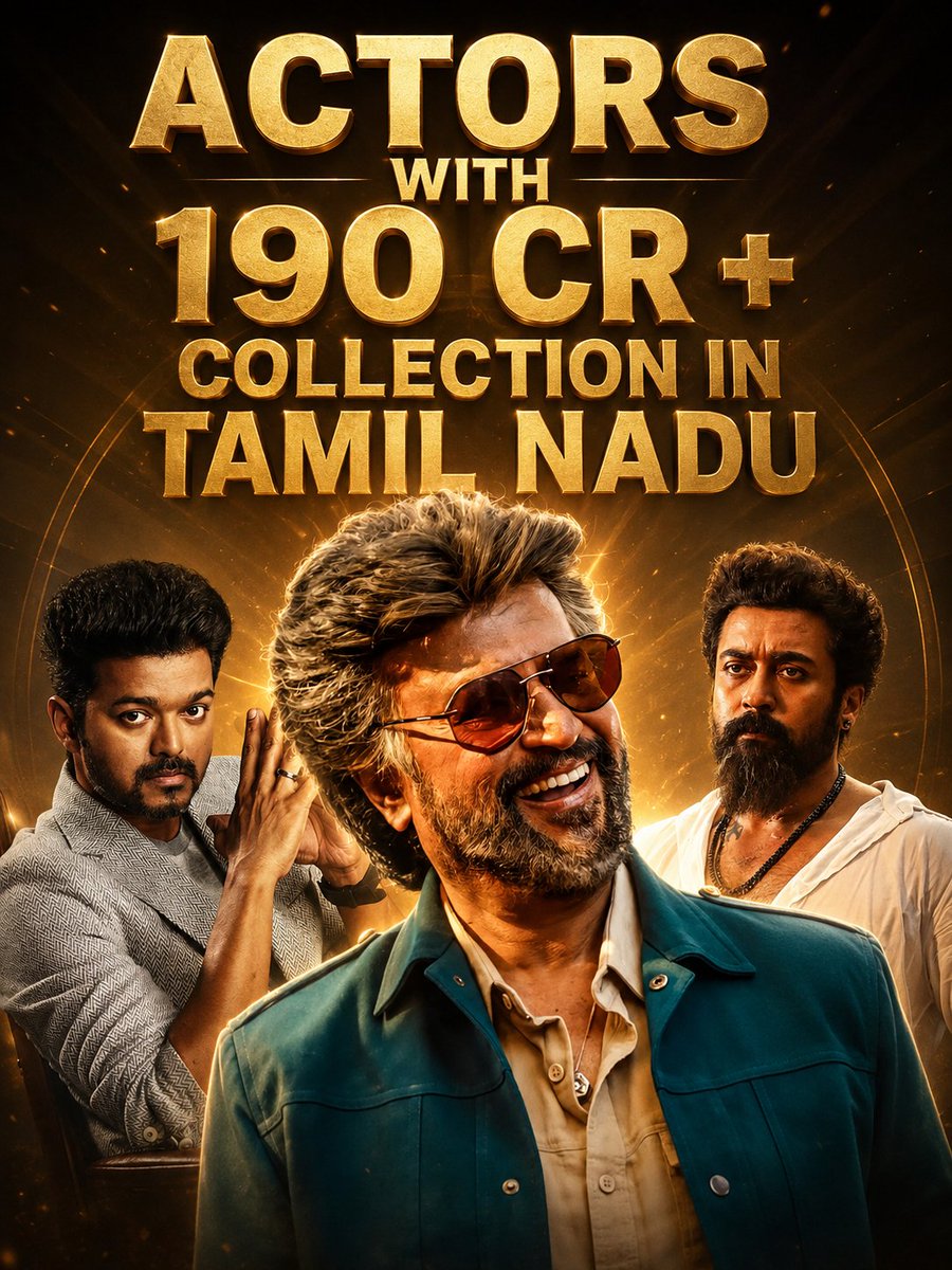 Anbu_Suryaa's tweet photo. Elite list 👑

Actors with 190 CR + in TN 🔥❤️‍🔥 https://t.co/616wWFKTHp