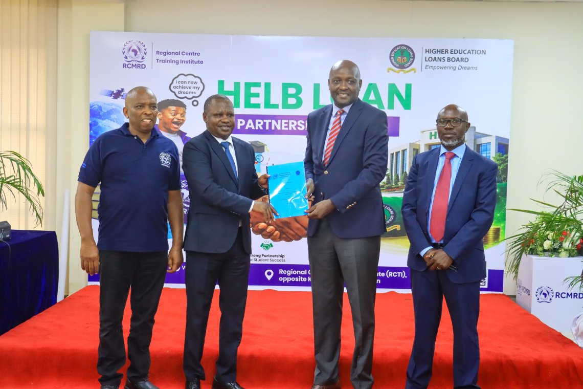 TheRCTI_RCMRD's tweet photo. #TBT 
Last week, @TheRCTI_RCMRD and #HELB signed a landmark partnership to expand access to student financing for our students.

This partnership reinforces our commitment to widening access to quality, industry-relevant, hands-on training for more learners. https://t.co/sE6v3cXJA8
