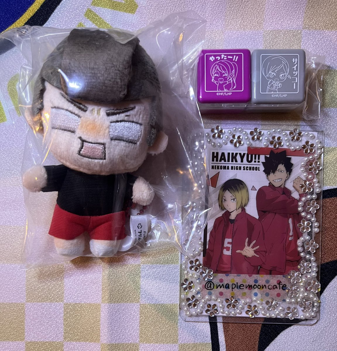 maplemooncafe's tweet photo. 【交換】
ハイキュー フリューくじ

譲▶︎
D賞 ぬいぐるみ 山本
F賞 スタンプ リエーフ アリサ

求▶︎G賞 アクリルスタンド 各1
　　　　海 山本 犬岡 芝山

郵送対応
D賞は送料を考慮して2：2希望です🙇‍♀️
はじめましての方はプロフ確認願います。 https://t.co/sDwEgsal0q