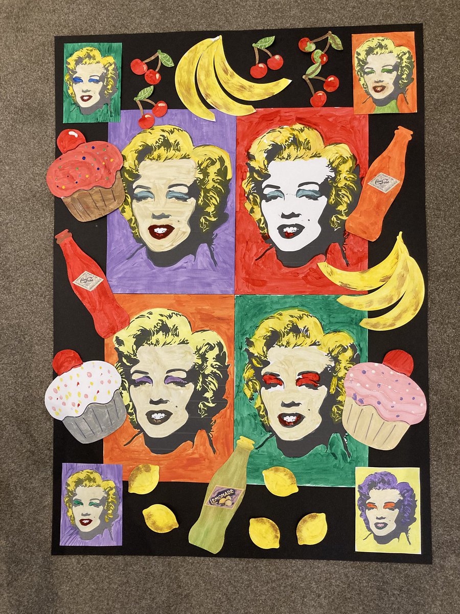 BishopMojo's tweet photo. The first of our Marilyn Munroe projects from the ladies at Bupa UK Premier Court Carehome, it was lovely to be joined by some friends and family as well.

Such a colourful piece 

#creativemojo #marilynmunroe #popart #CareHomeActivities #bishopsstortford @BupaUK https://t.co/ruRjC6iZYi