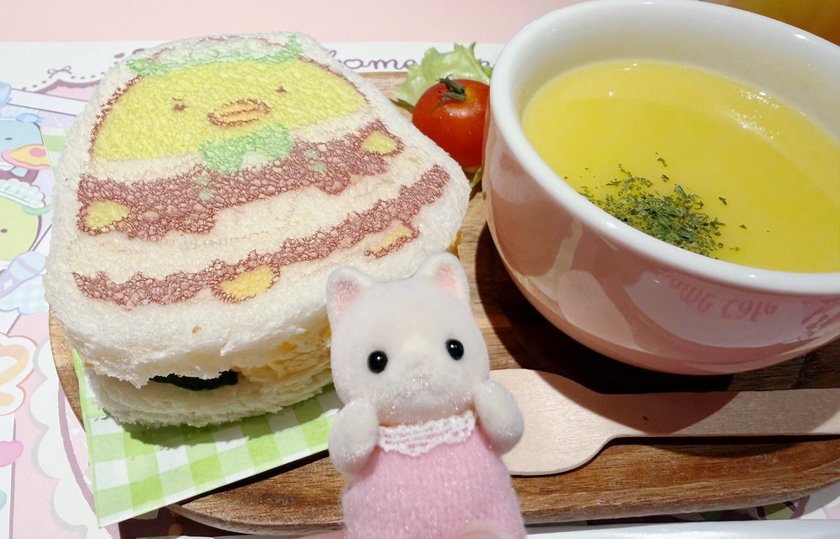 0224_athome's tweet photo. ｡ﾟﾟ･｡･ﾟﾟ。ﾟ。　 　｡ﾟ　ﾟ･｡･ﾟ

めらるちゃんふわるちゃんのいるすみっココラボご帰宅できてほくほくな1日( ⸝⸝ ᴖ.ᴖ ⸝⸝ )

サンドイッチもコーンスープも、さっぱりアイスもとってもﾃﾞﾘｼｬｽ👨🏻‍🍳❕

チェキも盛れててｻｲｺｰ

｡ﾟﾟ･｡･ﾟﾟ。ﾟ。　 　｡ﾟ　ﾟ･｡･ﾟ https://t.co/KIAsXx6lxE