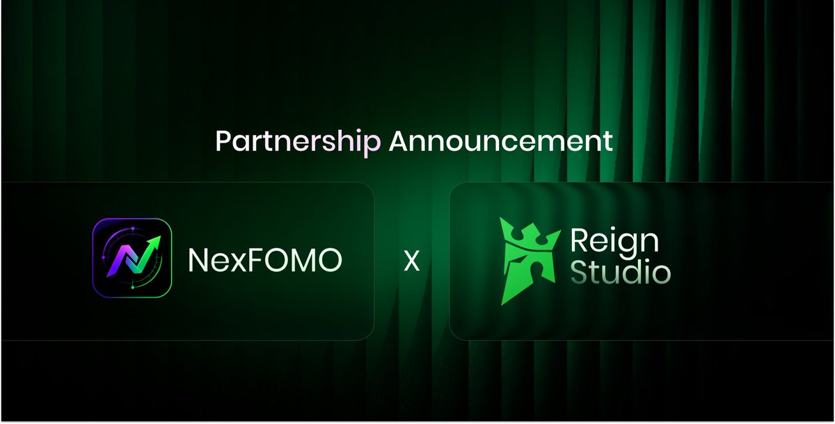 NexFomo's tweet photo. 🚀 BIG NEWS 🚀

NexFOMO is excited to announce our partnership with @reignstudio_a !

Together, we’re exploring new opportunities to bring innovation, creativity, and stronger community engagement to the NexFOMO ecosystem.

This partnership represents another step forward in our mission to build the ultimate attention intelligence platform for crypto investors, traders, and builders.

More updates coming soon. Stay tuned. 🔥

#NexFOMO #Partnership #Crypto #Web3 #DeFi #AI #Blockchain