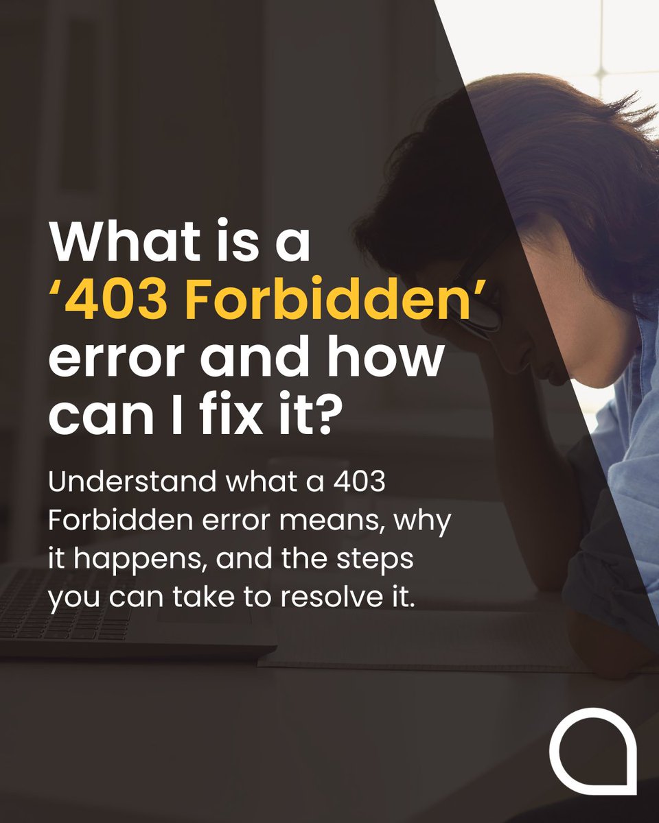 AqueousDigital's tweet photo. Seen a ‘403 Forbidden’ error and not sure what it means?

In our latest article, we explain what causes a 403 error, why it can happen, and the simple steps you can take to fix it.

https://t.co/wmF9bHGpPM https://t.co/UY9yrKNu5s