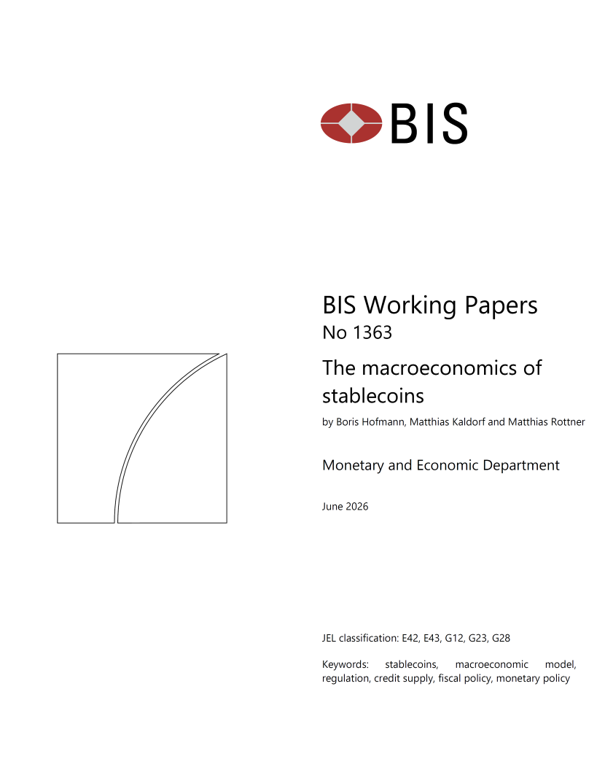 int_mon_econ's tweet photo. Super interesting!

"The macroeconomics of stablecoins" by Boris Hofmann, Matthias Kaldorf, and Matthias Rottner.

"Our analysis suggests that stablecoin adoption affects the economy through two main channels: a bank lending channel and a fiscal space channel. The bank lending channel operates through banks' deposit funding and credit supply, while the fiscal space channel operates through stablecoin issuers' demand for Treasury bills and the government budget constraint. These channels have opposing effects on output. Calibrated to the United States, the model predicts that, in the long run under our baseline specification, the contractionary effect of the bank lending channel dominates slightly. The net effect, however, depends on stablecoin regulatory design, the strength of foreign demand for stablecoins and fiscal conditions. The model also implies that the fiscal space channel acts more quickly during the transition and that stablecoins can amplify monetary policy transmission through bank lending."

https://t.co/Up1UNIXBiw