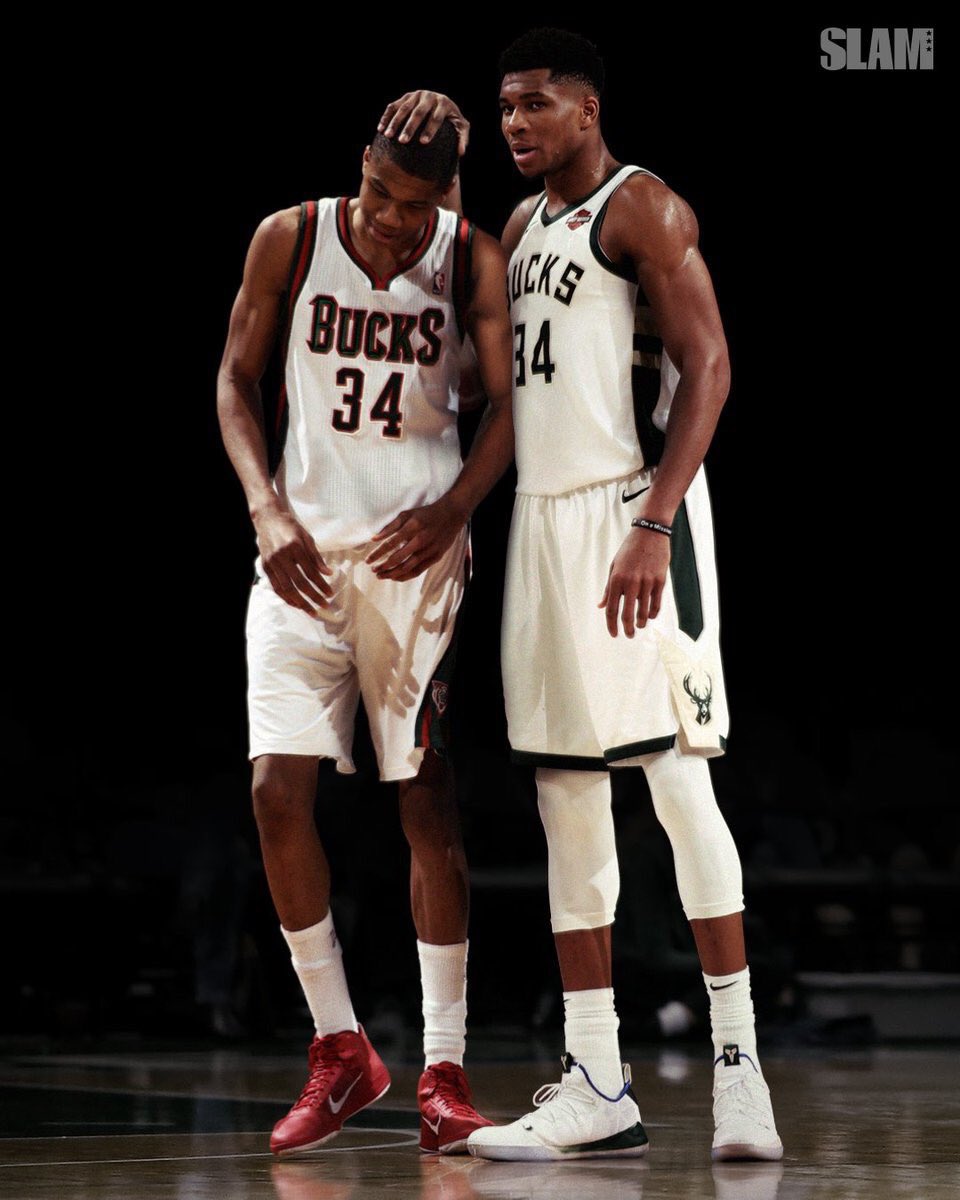 SLAMonline's tweet photo. It's the end of an era in Milwaukee. After 13 seasons, the kid from Athens leaves as the greatest Buck of all time. https://t.co/G677ubxQxd