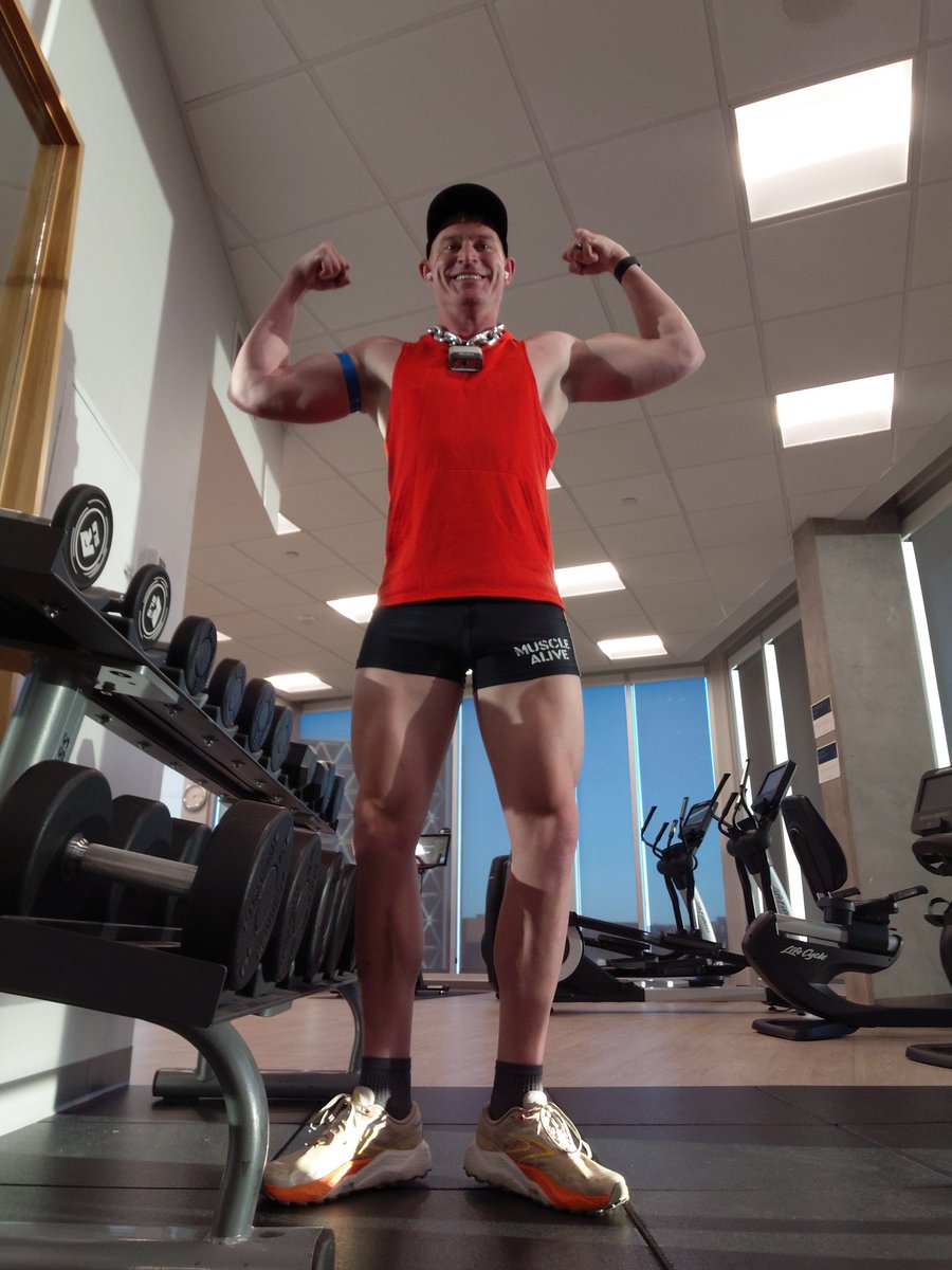 PupT1mber's tweet photo. I'm traveling for work and @AlphaS1gma forced a workout. I need to get into breeding shape https://t.co/8bikMK3qqQ