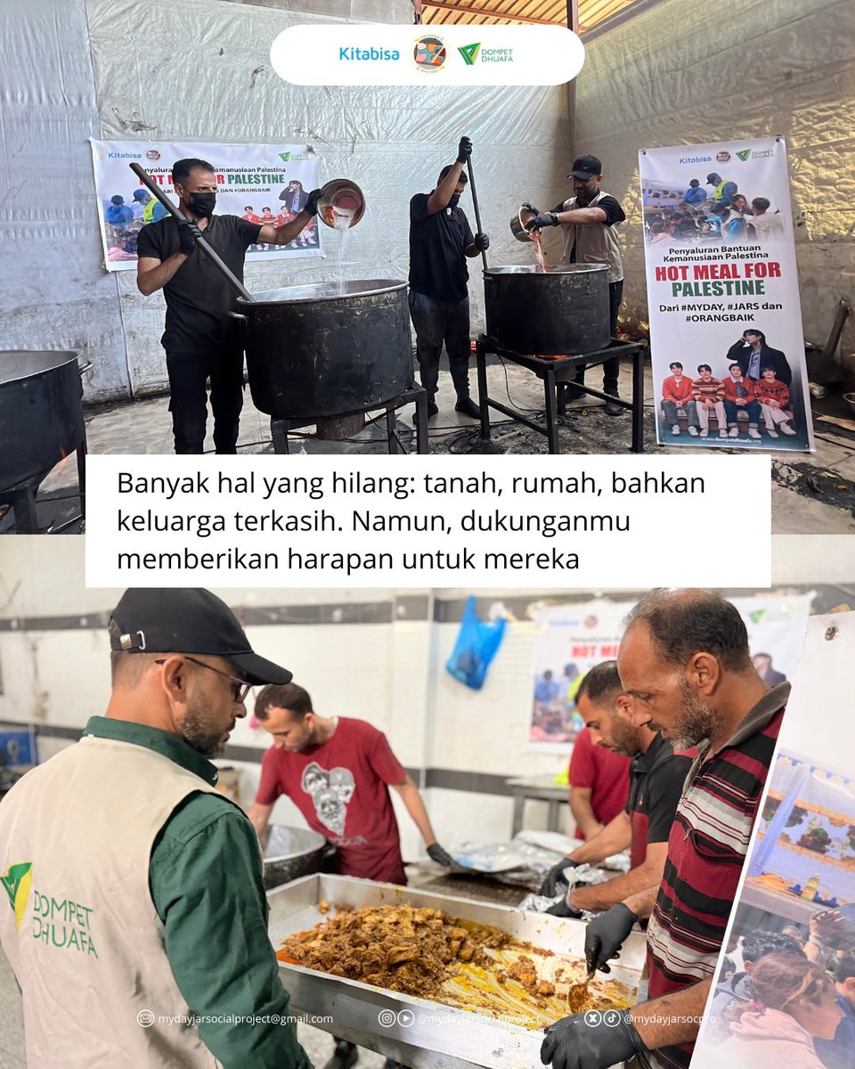 mydayjarsocpro's tweet photo. Help RT agar kebaikan terus tersebar

Terus dukung dan suarakan kemerdekaan Palestina 🍉

Terima kasih #MyDay, #Jars dan #OrangBaik, bantuan berupa makanan hangat telah dibagikan kepada 500 penerima manfaat di wilayah Khan Younis. https://t.co/W8IvSDwsMY