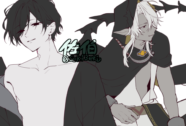 seki3eki's tweet photo. 顔のいい男、描くの楽しすぎる……！(skeb進捗) https://t.co/bh7bNXxs14