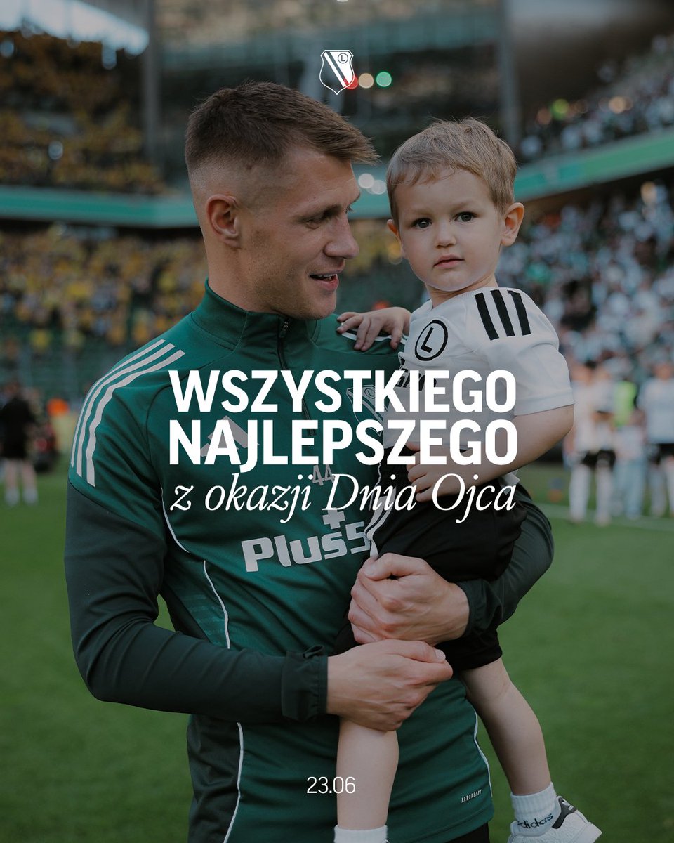 LegiaWarszawa's tweet photo. Dziś świętują ci, którzy od najmłodszych lat uczą, wspierają i inspirują!

Z okazji Dnia Ojca składamy wszystkim Tatom najserdeczniejsze życzenia ❤️🤍💚 https://t.co/VVcFjNvzLg