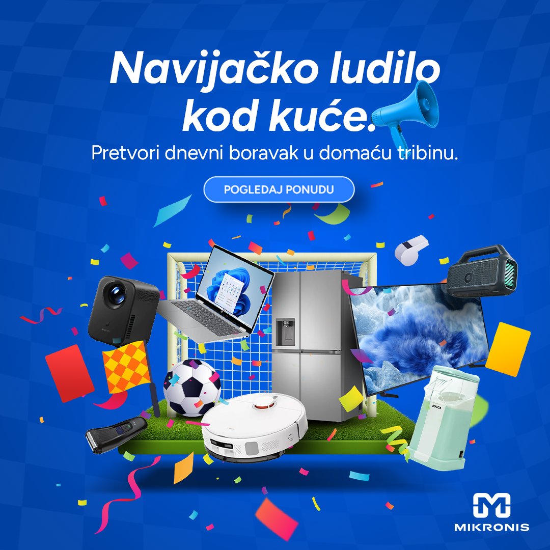 mikronis's tweet photo. [ Mikronis ] - Navijačko ludilo kod kuće.
Detalji: https://t.co/lGsRHsEO8e
Dostupno u Mikronis poslovnicama i Mikronis web shop-u. https://t.co/qGw3yGZhmo