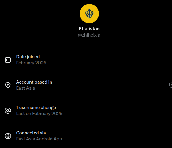 JaidevJamwal's tweet photo. Chinese wumaos are now larping as khalistani terrorists.😆

Most of such Chinese hate accounts are handled by specialised PLA units under command of Cyberspace Force plus a few civilian orgs like United Front Work Department. Some of them work jointly with pakis.

Saw quite a bit of it last year.