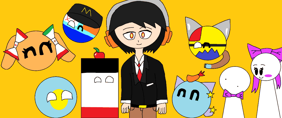 JunLee13507's tweet photo. Today, I drew a cute fanart because I was bored. (My condition is getting better now! ^^) (Characters: @momousagi_wahoi , @Cata_fnfYT , @Reichtangle0_0 , @subtori10 , @PBparaotuoi , @_VMurJk143x , @necomonaca ) #CountryballsOC #CountryhumansOC #OC #Ocart #Fanart #Jun https://t.co/8hLkn4Fn0Y