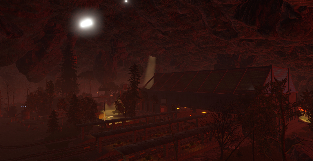 Davidhgaming's tweet photo. Molten Rail Depot (Trainyard)

Once a vital transport hub beneath the surface, the Molten Rail Depot now sits surrounded by rivers of lava and abandoned infrastructure. Trains no longer run here, but the station still serves as a key route through the depths of Faultline.

RustRoleplayers Event • 25th to 28th
Custom Monument

#Faultline #Rust #RustRoleplayers #Rustedit