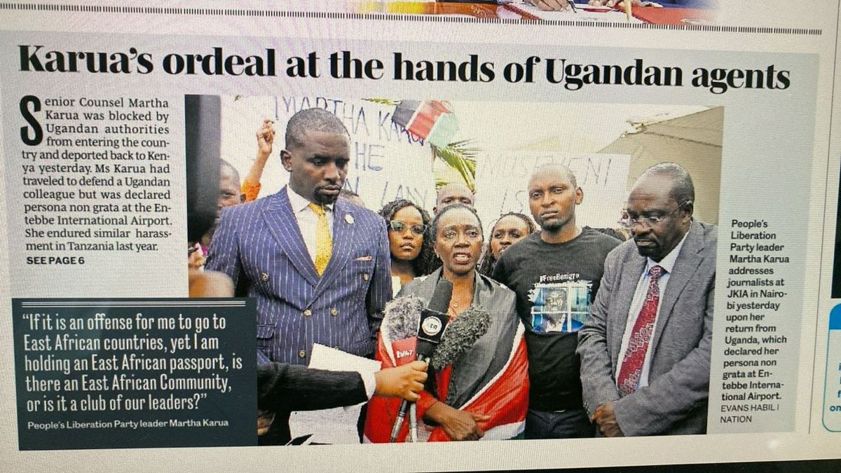 ealawsociety's tweet photo. "The success of East African integration will be judged not only by the movement of goods, capital, and persons across borders, but by the Community's collective commitment to justice, professional independence, and the rule of law." EALS President @Ramah_Abubakar 

Yesterday, Hon. @MarthaKarua , SC was denied entry into Uganda while travelling simply to witness the bail hearing of Hon. Erias Lukwago. Turning away a senior member of the profession at the border, even as an observer, strikes at openness in judicial proceedings and at the rule of law itself.

The rule of law is not a slogan. It is the promise that every person can be heard, represented, and treated fairly, and that power answers to the law. EALS remains committed to defending it across East Africa.
EALS continues to call on Uganda to honour its obligations under the EAC Treaty and the African Charter, and stands in solidarity with Hon. Martha Karua, SC, the Law Society of Kenya, and the Uganda Law Society.