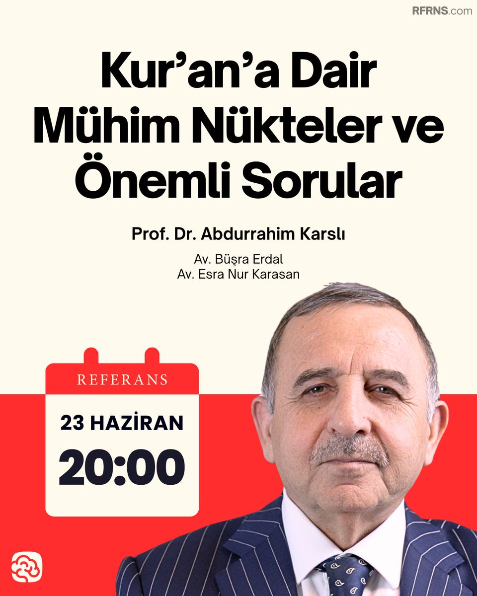 rfrnscom's tweet photo. Referans Eğitim'de Bugün:
Metin Tahlilleri

Kur’an’a Dair Mühim Nükteler ve Önemli Sorular

👨‍🏫 Prof. Dr. @Abdurahimkarsli

🔻 Derse YouTube’da katılın!
https://t.co/tBZHsvpauK