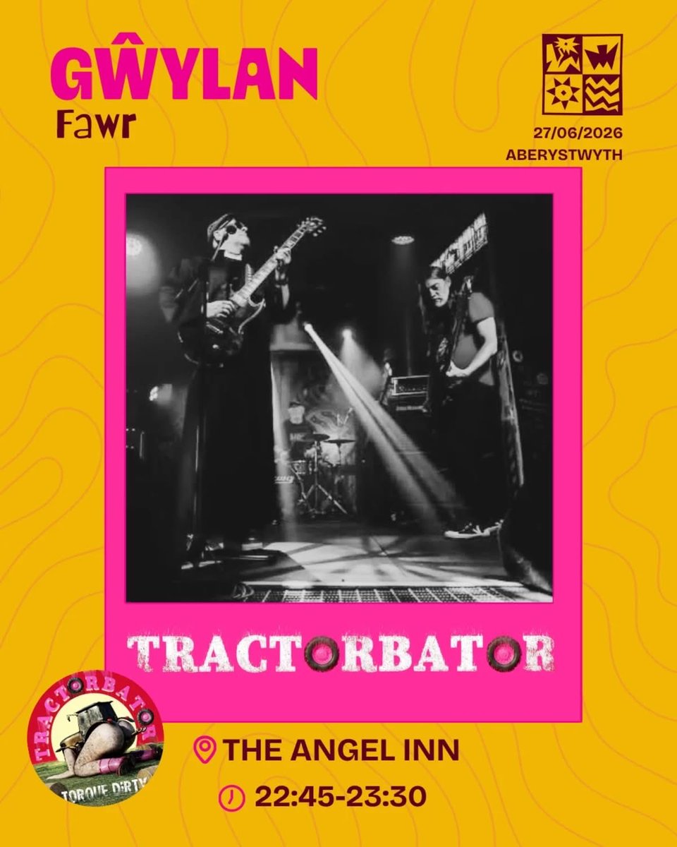 tractorbator's tweet photo. Gŵylan Fawr Festival …
➡️ TRACTORBATOR
➡️ TAI HAF HEB DRIGOLYN
➡️ LOS BLANCOS 
🔜 The Angel Inn Aberystwyth 
🗓️ Sat 27 June / Mehefin 27ain

#aberystwyth #cerddoriaeth #cymru #music #festival https://t.co/VBe0H539iN
