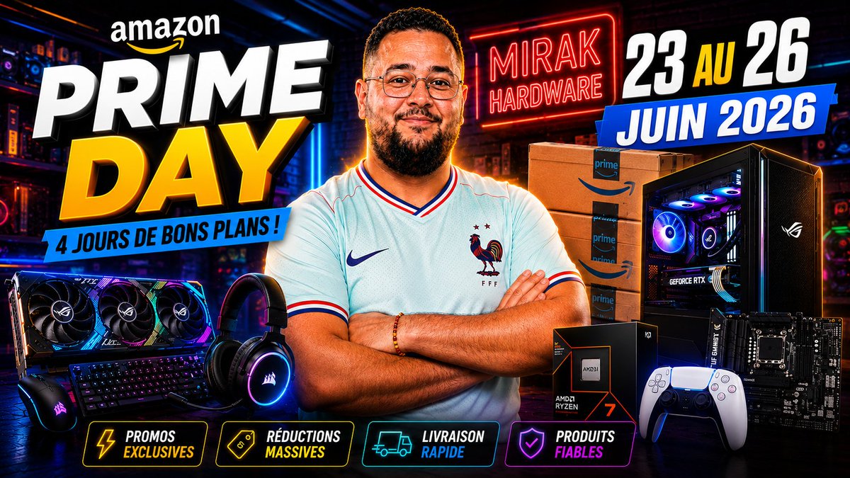 MirakHardware's tweet photo. 💥 Amazon Prime Day : J'ai trouvé les Meilleures Offres HARDWARE de la se... https://t.co/6ppzSeLLT1 via @YouTube #bonplan #amazonprimeday #nvidia #Hardware https://t.co/jhS0ZS2ifG