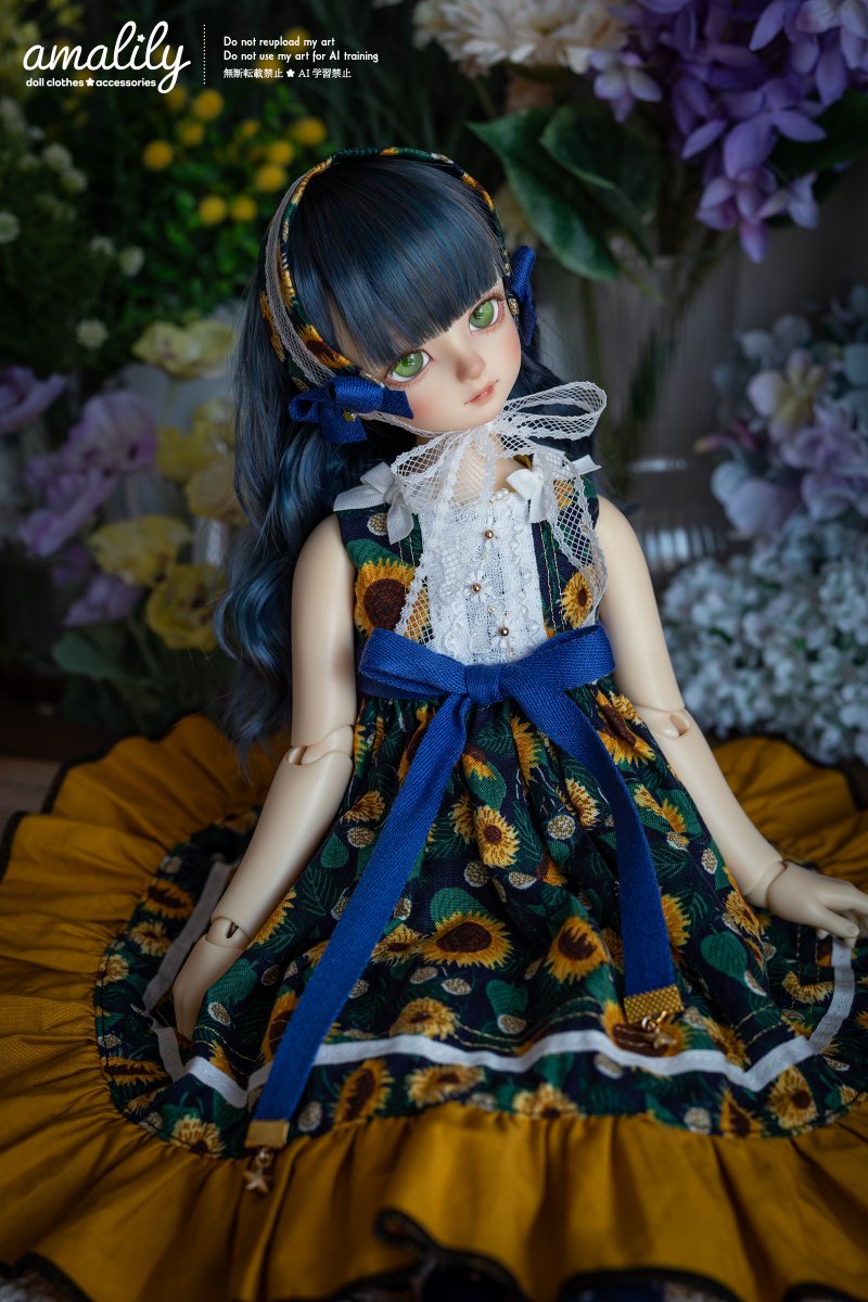 _amalily_'s tweet photo. 真夜中のひまわりをイメージした、
夏の夜を纏うようなお洋服に仕上がりました🌻⊹˚ https://t.co/wYj7wmaslO