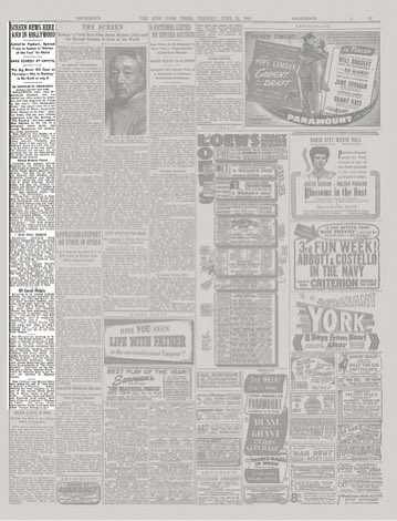 heparchive's tweet photo. 85 years ago today: The New York Times announces the 1st on-screen collaboration between katharine hepburn &amp; spencer tracy, g. stevens’ Woman of the Year (1942). the two would become one of the most loved cinema pairings of all time and go on to star in 8 more pictures together. https://t.co/E5Me9zmaDX