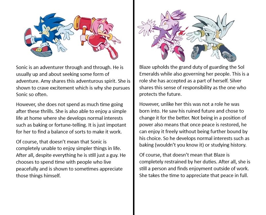 UnknownVGR's tweet photo. I randomly remembered someone talking about Sonamy/Silvaze parallels so I went ahead and made this.

There’s probably a lot more that I missed but I got work. https://t.co/7tOIeloSPL