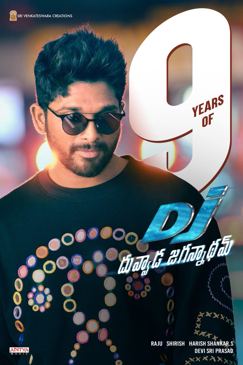 SVC_official's tweet photo. Still stylish. Still entertaining. Still a fan favourite. 

Celebrating 9 BLOCKBUSTER Years of #DuvvadaJagannadham ❤️‍🔥

The electrifying combo of Icon Star @alluarjun & director @harish2you delivered a complete entertainer that continues to win hearts even today! 🫶🏻

Relive the madness again ▶️ https://t.co/0yjrnAJart

@ThisIsDSP @hegdepooja @SVC_official

#9YearsForDJ