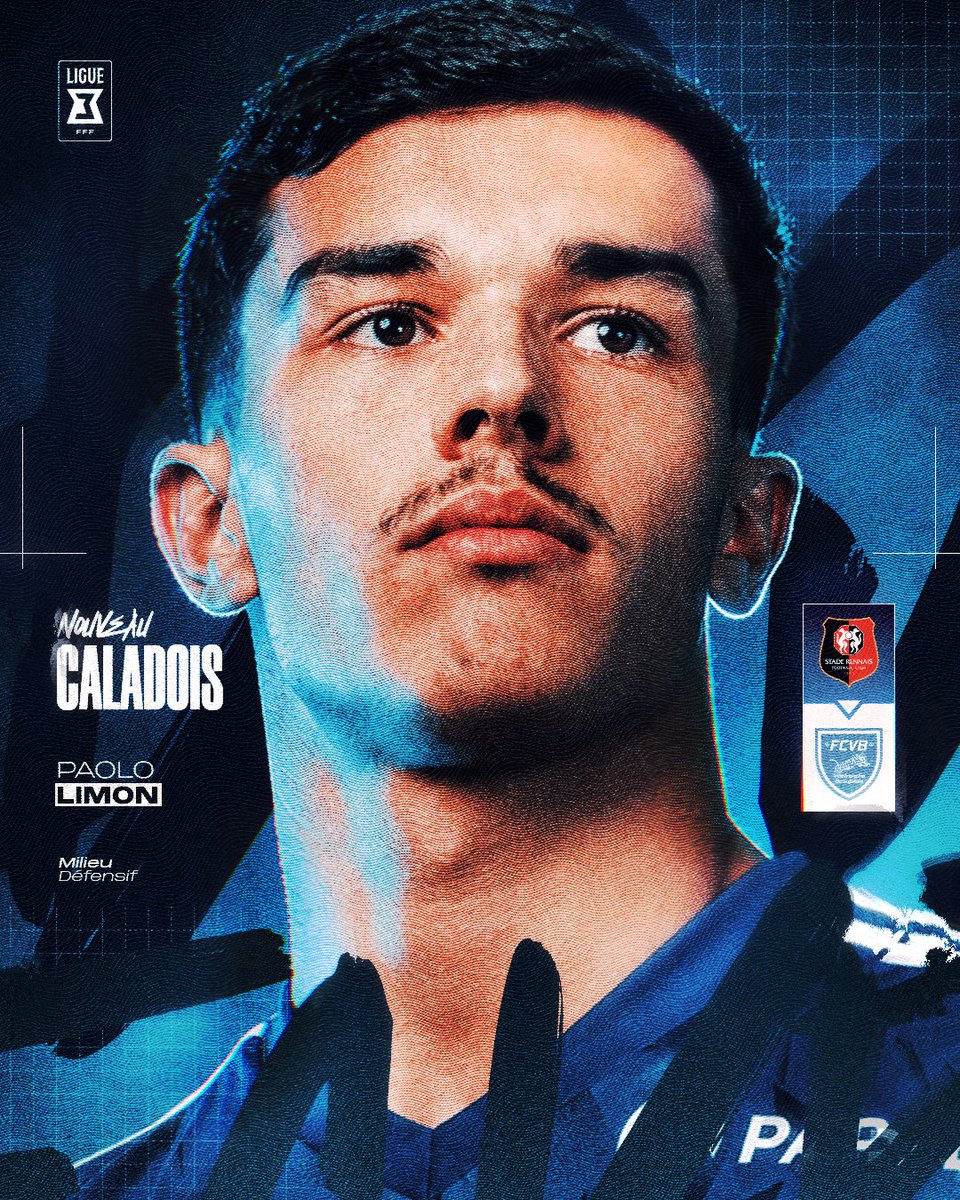 FCVB_officiel's tweet photo. ✍️ 𝙋𝙖𝙤𝙡𝙤 𝙇𝙄𝙈𝙊𝙉 𝙚𝙨𝙩 𝙘𝙖𝙡𝙖𝙙𝙤𝙞𝙨 🐅

Le milieu de terrain de 20 ans arrive en provenance du Stade Rennais sous forme de prêt.

Paolo Limon viendra renforcer l’entrejeu de nos Tigres grâce à sa solidité, son activité et sa combativité.

Bienvenue au club Paolo ! 💙 https://t.co/L1Jy0DwXrz