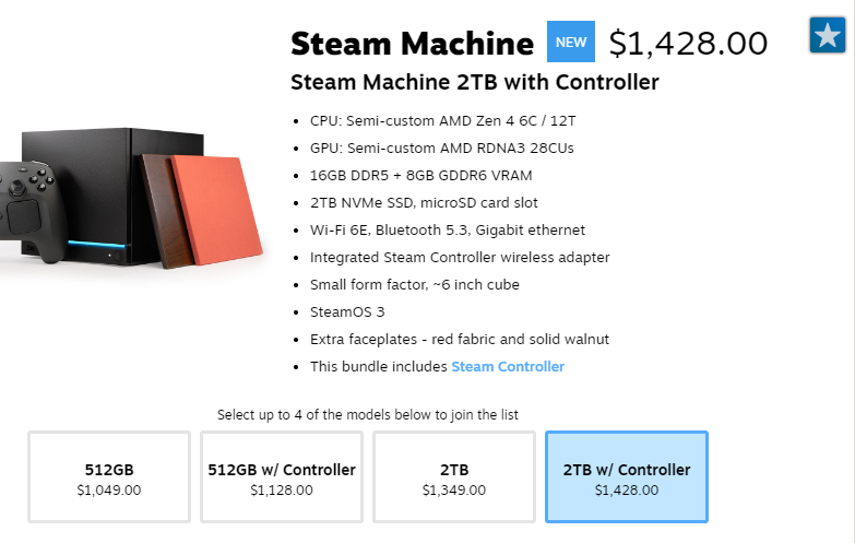 If I were trying to match that Steam Machine as closely as possible ...