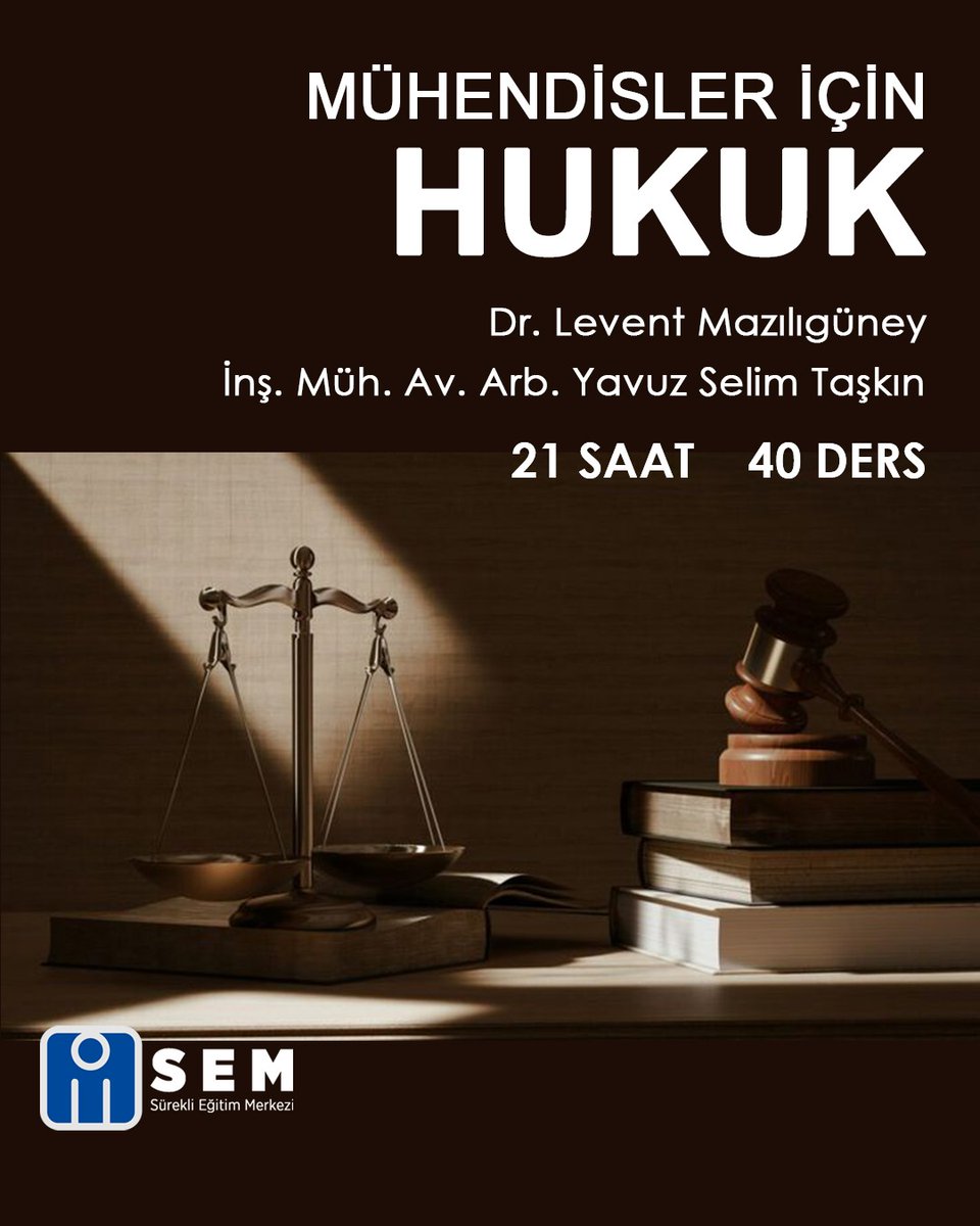 imomerkez's tweet photo. 🔷🔹Mühendisler İçin Hukuk
📍İnşaat Mühendisleri Odası Genel Merkezi tarafından, meslektaşlarımızın mesleki bilgi ve becerilerini güncel tutmak, teknik yetkinliklerini artırmak amacıyla hazırlanan " Mühendisler İçin Hukuk", İMO Sürekli Eğitim Merkezi (İMO SEM) kapsamında çevrimiçi olarak üyelerimizin erişimine sunulmuştur.
📍İki farklı eğitmen tarafından hazırlanan bu kapsamlı eğitim programını satın alan katılımcılar, 105 gün boyunca istedikleri zaman ve istedikleri yerden bilgisayar, tablet veya cep telefonu aracılığıyla eğitim içeriklerine erişebileceklerdir.
🔗Haberin devamı için 👇
https://t.co/6eaF5aq8OF
