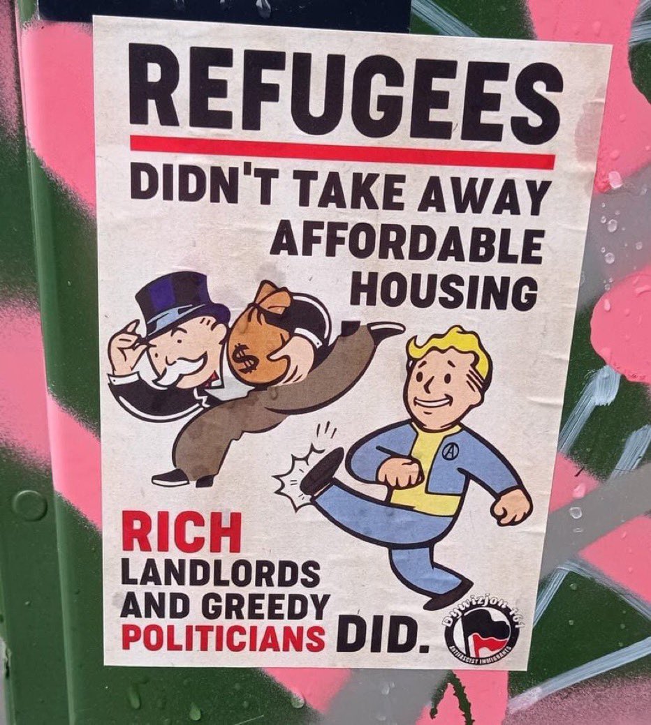 Normanjam67's tweet photo. Remember folks,
You're far more likely to become a refugee than a billionaire.
Be careful what you wish for. https://t.co/YcVY4m99LK