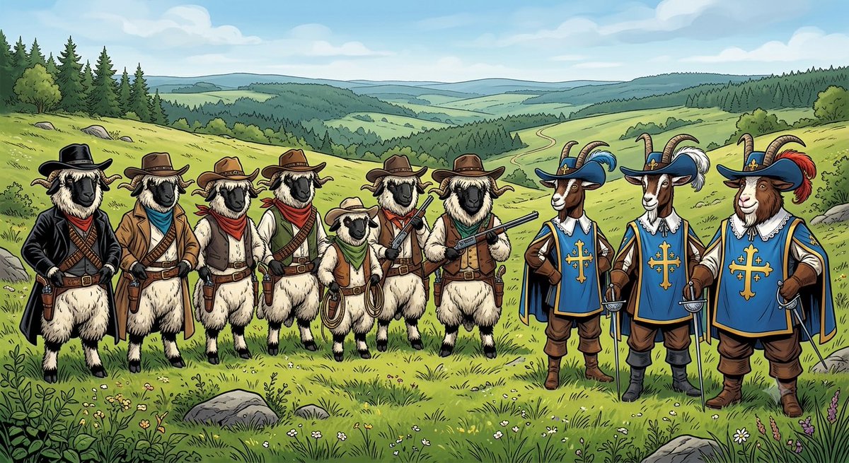 vom_wolfpack's tweet photo. Die glorreichen sieben haben wir vor kurzem von den Muskelziegenverstärkung bekommen. Hier ein aktuelles Bild, wie sie durch den hohen Westerwald ziehen. https://t.co/SJ0tijstrw