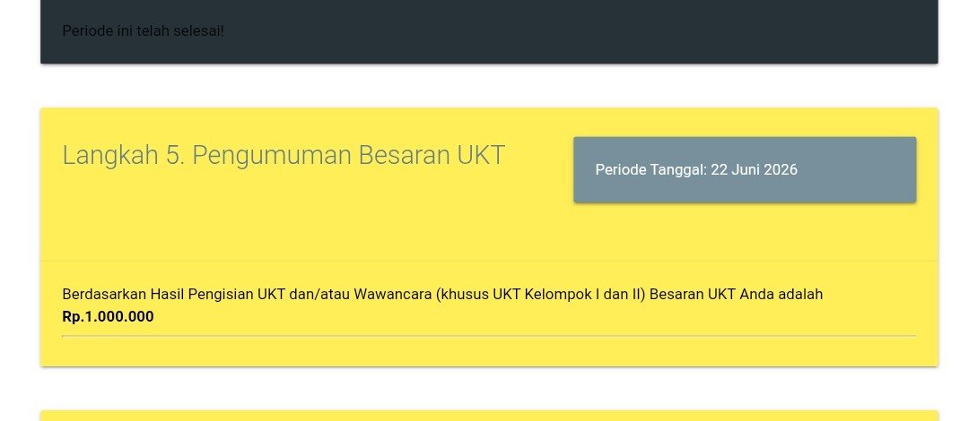 tackyangly's tweet photo. ukt 1 juta ternyata bukan cerita rakyat... padahal aku udh ovt bakal tinggi krn katanya dicek desil 😭😭 aku desil 6-10 bjir https://t.co/YzhOx198X0