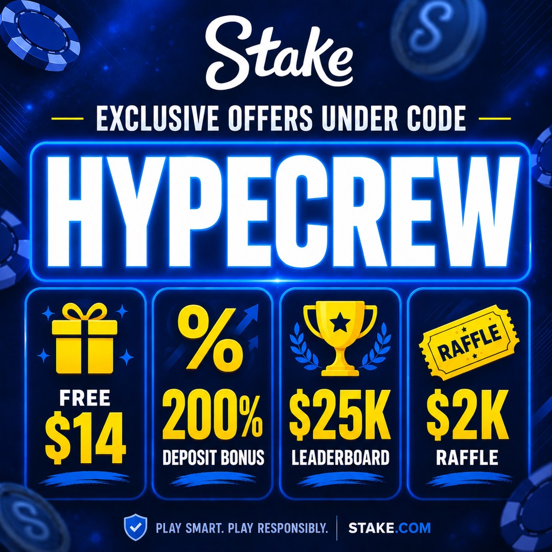 HypeBonuses's tweet photo. EXCLUSIVE OFFERS UNDER CODE 'HYPECREW' 🥰

Sign up on Stake and receive awesome bonuses 😎
https://t.co/niOwbHfYSk

👑$25,000 Monthly Leaderboard
🎟️$2,000 Monthly Raffle
💸200% Deposit Bonus
🎁Free $14

Join the discord and make a ticket for more info 👉https://t.co/ChKG39aTad https://t.co/XzxAW8xUMr